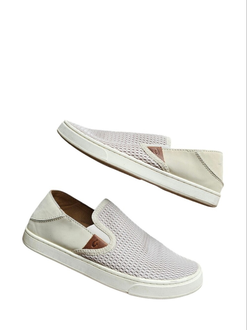 Olukai Pehuea Slip-On Mesh Casual Sneakers - White Size 7.5 Womens